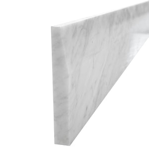 Custom Length Cut From 5x60 White Carrara Marble Thresholds Door Saddles Window Sills Shower Curbs Single Hollywood Bevel Polished