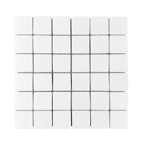 Thassos Marble Mosaic Tumbled Tile 2" x 2" White Thassos Marble Bathroom Tiles & Backsplash Mosaics