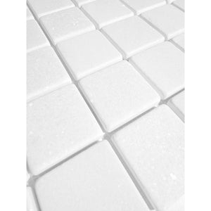 Thassos Marble Mosaic Tumbled Tile 2" x 2" White Thassos Marble Bathroom Tiles & Backsplash Mosaics