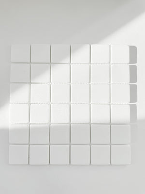 Thassos Marble Mosaic Tumbled Tile 2" x 2" White Thassos Marble Bathroom Tiles & Backsplash Mosaics